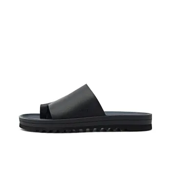 PEDRO Slide Slippers Men Black/Dark Umber