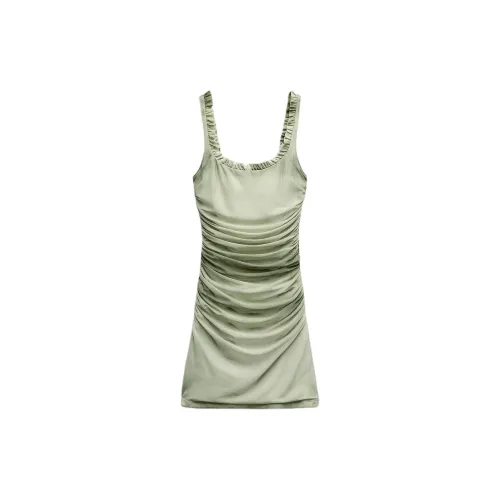 ZARA Sleeveless Dresses Women's Gray White