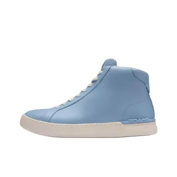 COACH Clip High-Top Skateboard Shoes Men's Light Blue