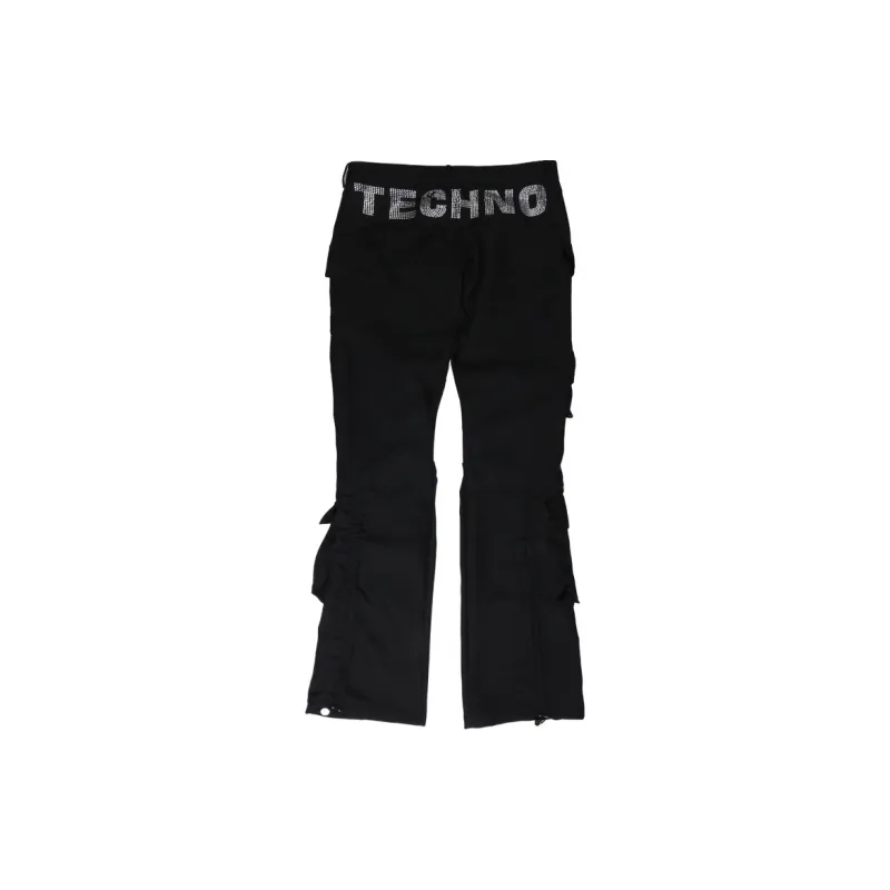 TCH Casual Pants Unisex Black With Silver Logo-1