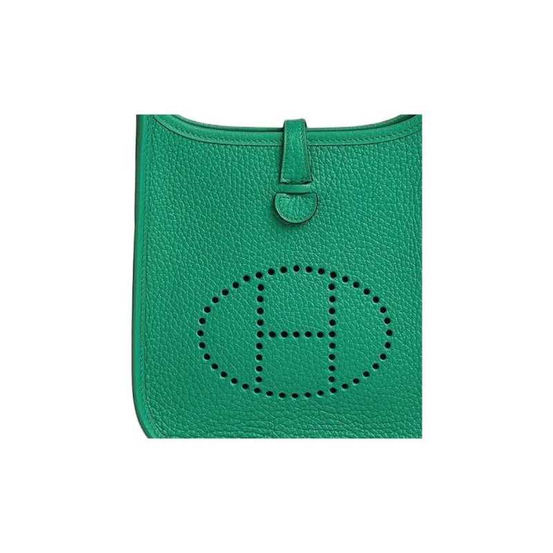 HERMES Evelyne Clemence Cow Leather Evelyn Shoulder Bag, Crossbody Bag Mini Women's Green-1