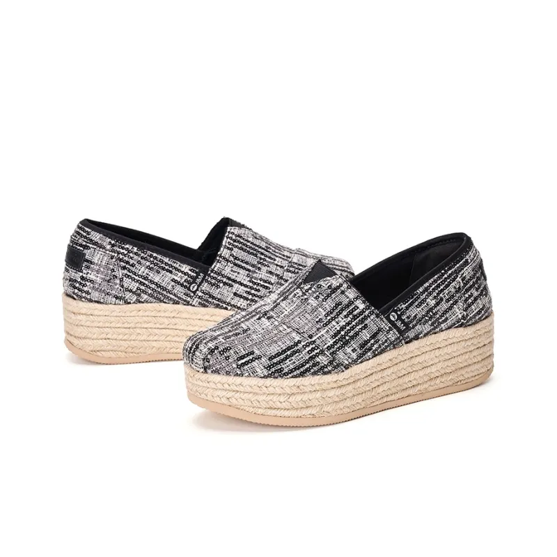 Joy&Mario Espadrilles Women's Black/White/Black Gold-2