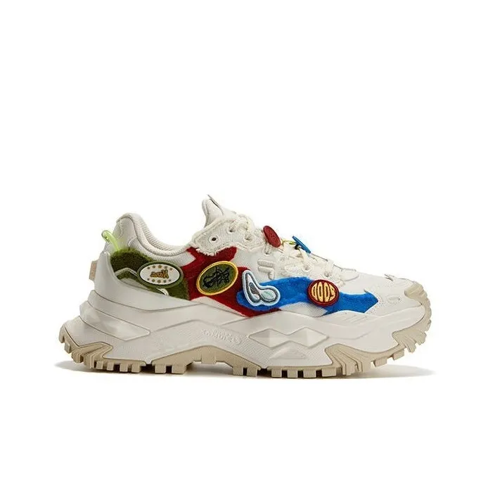 FILA FUSION Cushioning Anti Slip Wear Resistant Breathability Low Top Chunky Sneakers Women's Milk White Box-2