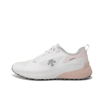DESCENTE Shock Absorbers With Slip Resistant Features Low Top Casual Running Shoes Unisex Pink White