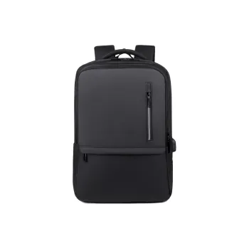KINGSONS Oxford Backpack Laptop Bag Regular Men's Black/Gray