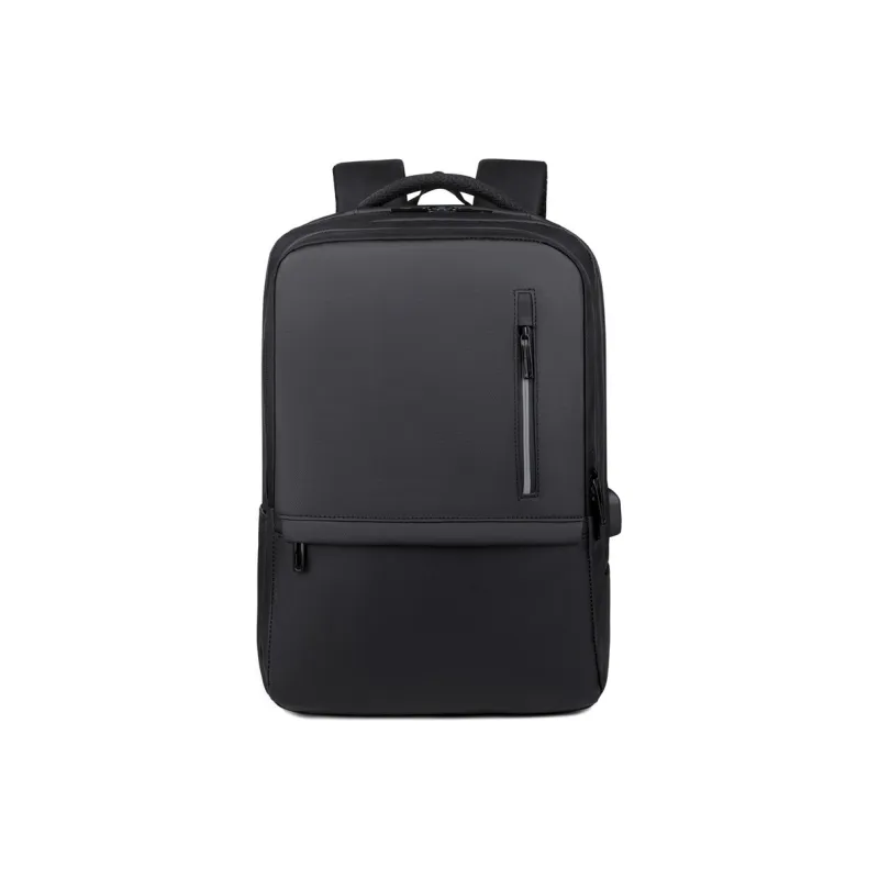 KINGSONS Oxford Backpack Laptop Bag Regular Men's Black/Gray-0