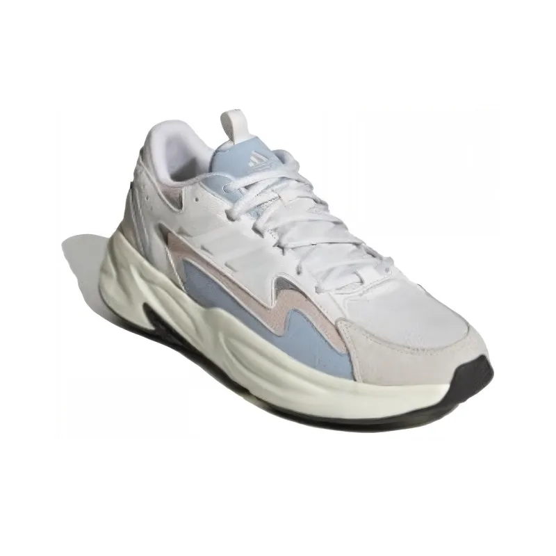 Adidas Ozwave Cushioning Wear Resistant Low Top Chunky Sneakers Unisex White Pink Blue-2