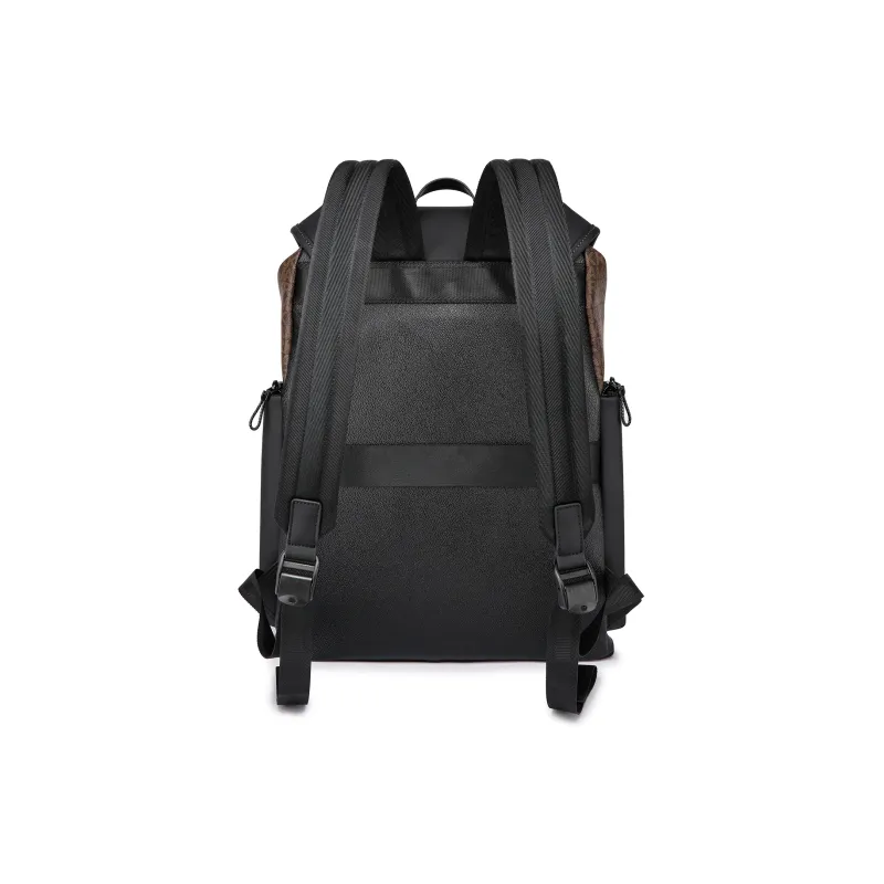 FAIRWHALE PVC For Microfiber Laptop Backpack Regular Men's Bronze Brown/Azure/Charcoal Gray-11