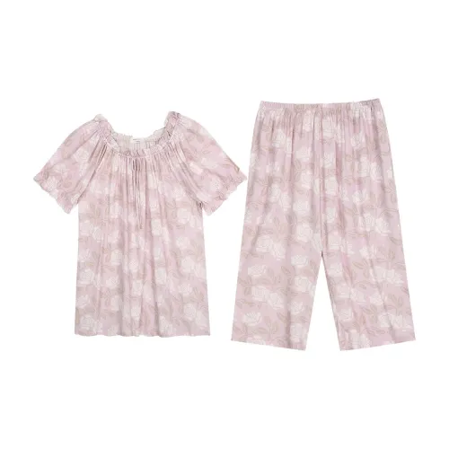 AUTUMNDEER Pajama Set Women's Pink Purple
