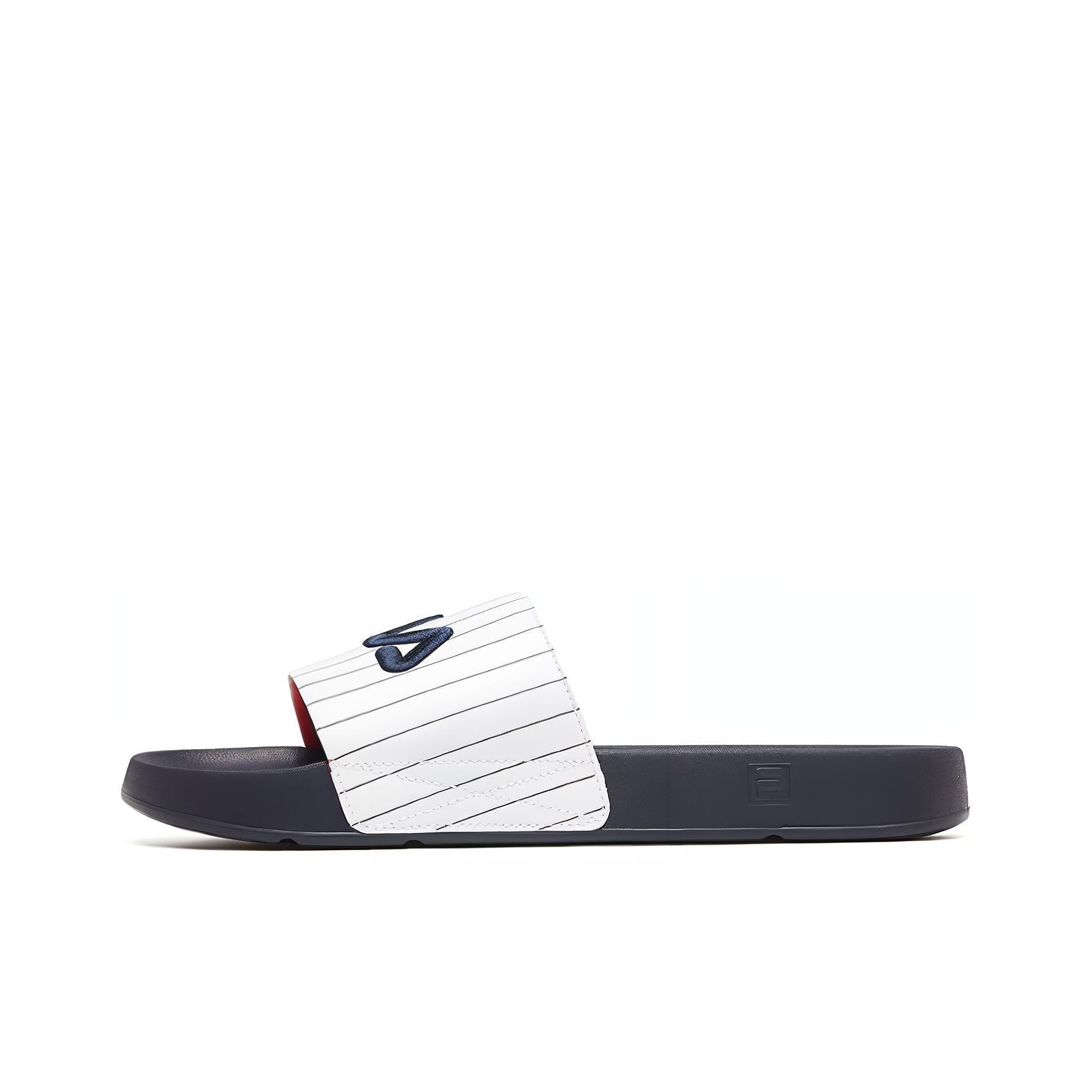 FILA Slide Slippers Men White Black POIZON