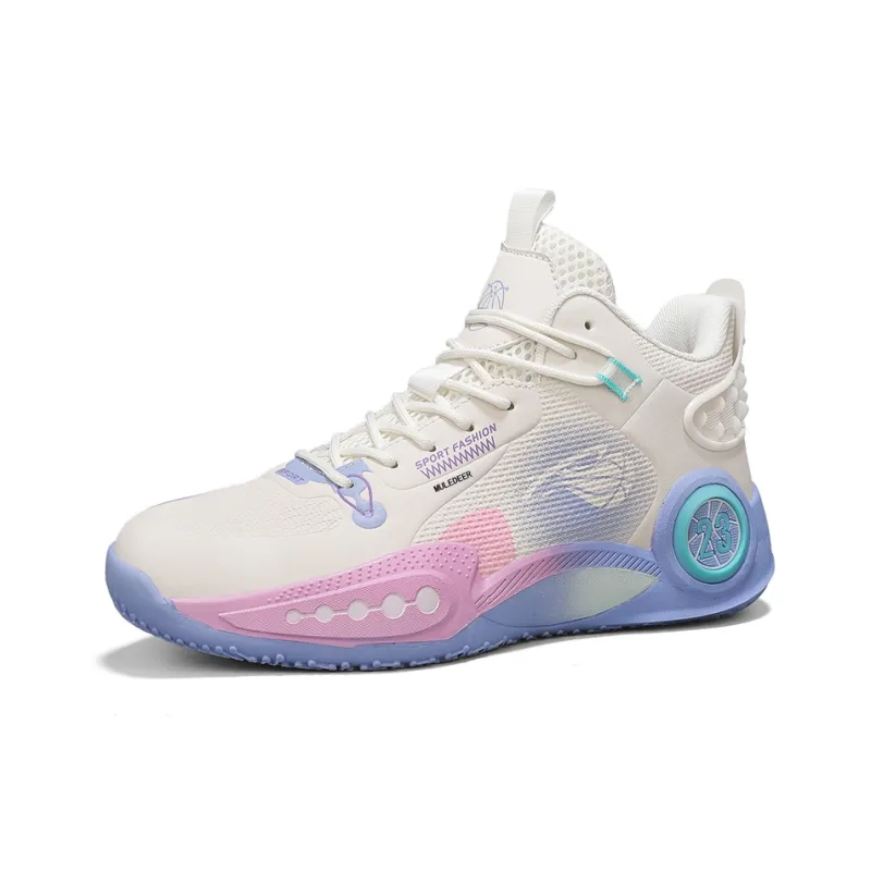 Black tailed Deer Muledeer Shock Absorbers With Slip Resistant Features High Top Basketball Shoes Unisex-3