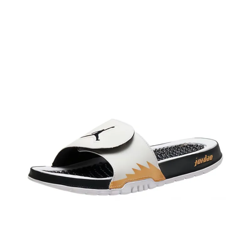 JORDAN Hydro 5 Retro Slide 'White Metallic Gold'-2