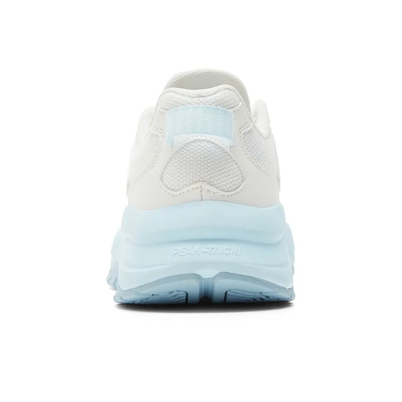 PEAK Cushioning Coverage Rebound Slip Resistant Low Top Casual Shoes Women's Super Light White Blue-4