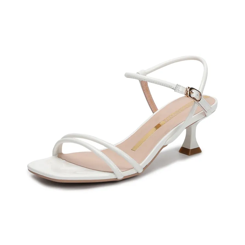 SATURDAY MODE One Strap Sandals Women's Ecru-1