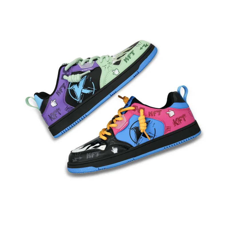 KFT Anti Slip Wear Resistant Low Top Skateboard Shoes Unisex-10