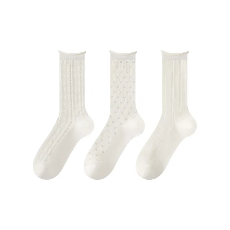 XXLLG Mid Calf Socks Women's 3 Pack-7