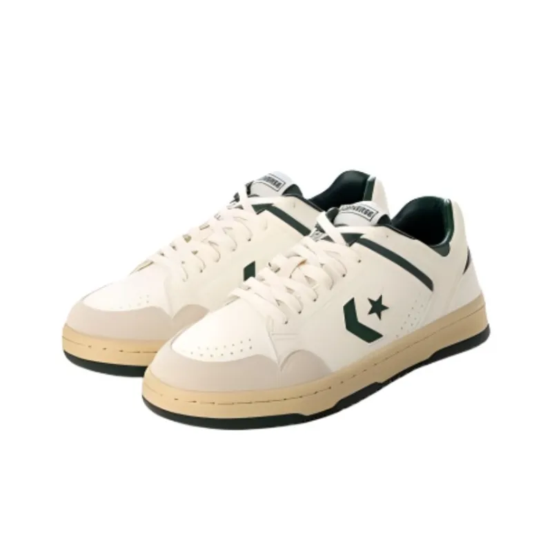Converse Weapon O Anti-Slip Wear-Resistant Low-Top Skateboard Shoes Men's White Green-2