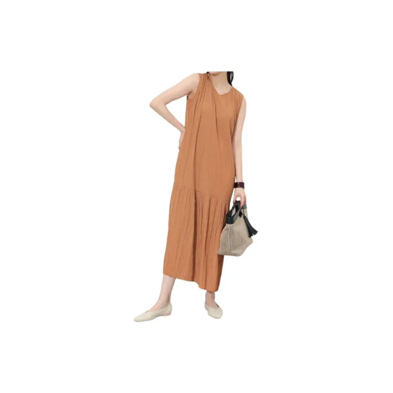 Beams V Neck Washer Dress Sleeveless Dress Women's-5