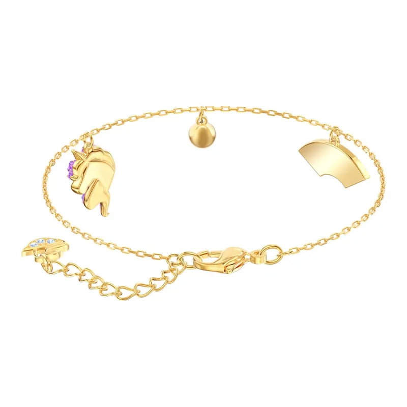 Swarovski Faux Crystal Bracelets Women's Gold Plated-2