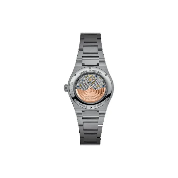 GP Automatic Mechanical Movement Unisex Watch 38mm Yellow Watch Dial Stainless Steel Case Steel Strap-2