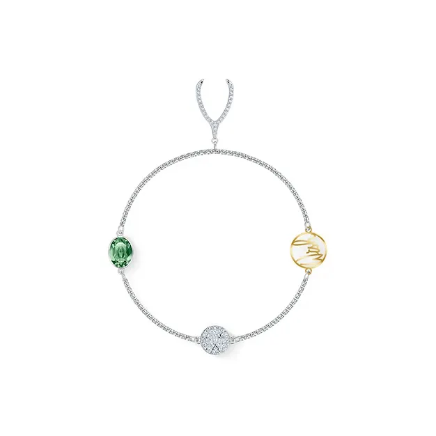 Swarovski Remix Bracelets Women's Silver/Green-0