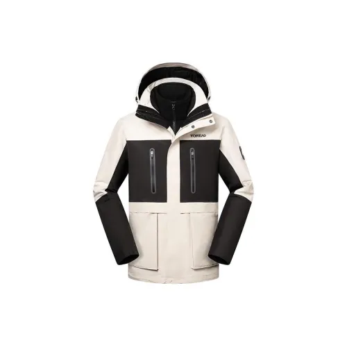 TOREAD Windbreaker Jackets Men Polar White \ Black