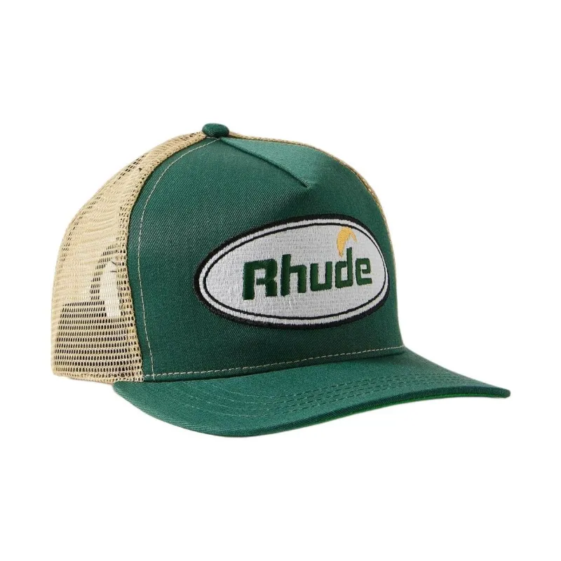 RHUDE Polyester Cotton Baseball Caps Unisex Green-2