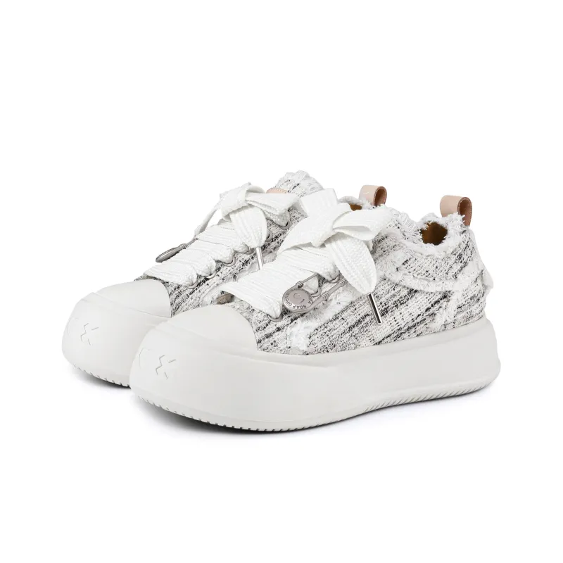 SOAP OPERA Basic Collection Skateboard Shoes Unisex Low Top White/Gray-3
