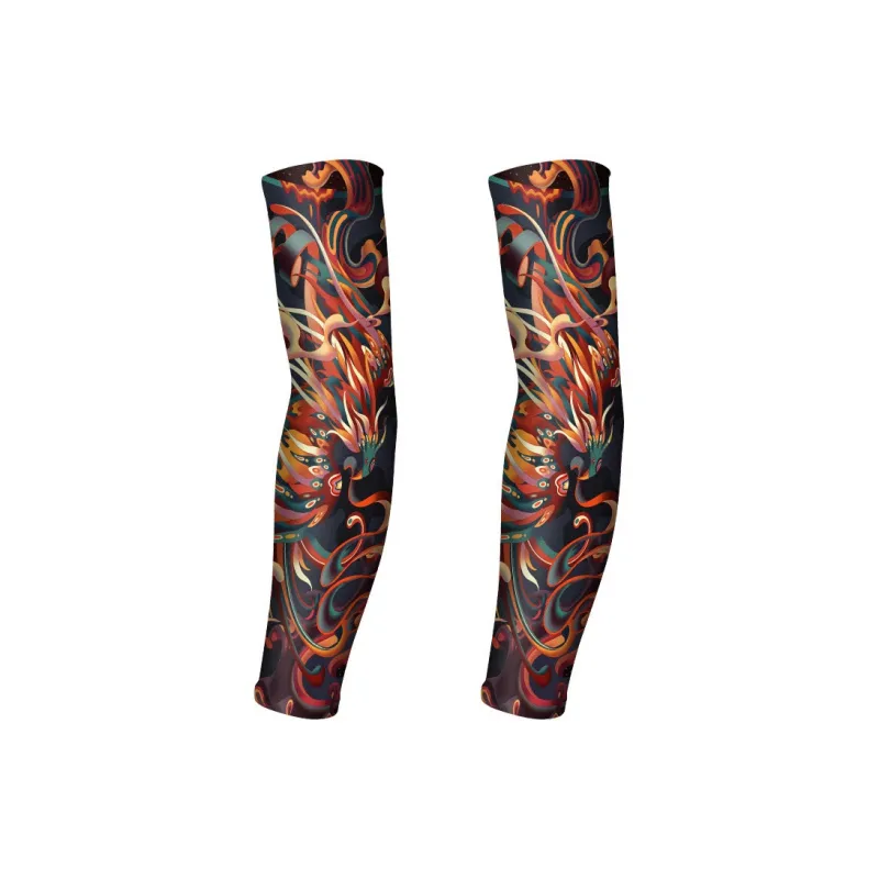 GXT Other Riding Equipment Cycling Arm Warmers Outdoor Unisex Shredded Milk/ice-28
