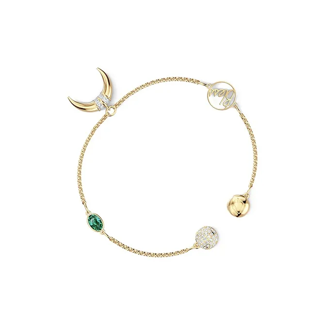 Swarovski Artificial Crystal Bracelets Women's Gold Plated-1