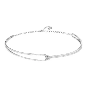 Swarovski Rhodium Plated Necklaces Women's White Gold