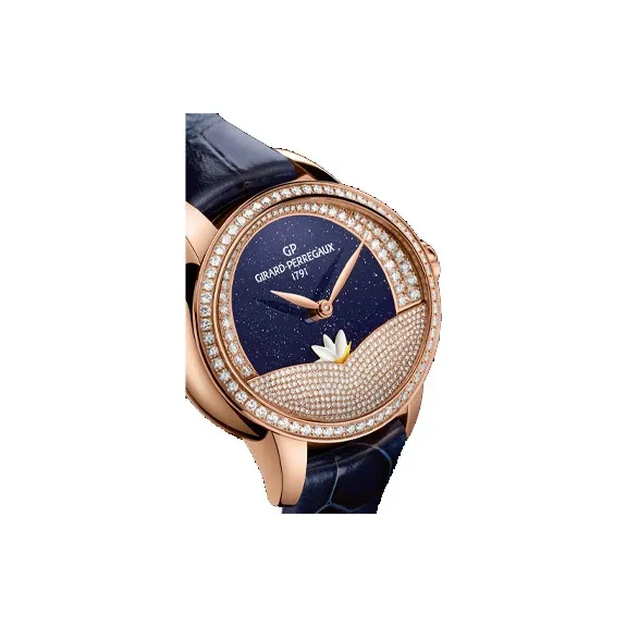 GP Automatic Mechanical Movement Women's Watch 35.4*30.4mm Blue Dial 18K Rose Gold Watch Case-1