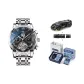 [Lamborghini Super Car Hobby Model Set]Silver Case Black Dial, Silver Steel Band FW8809G1