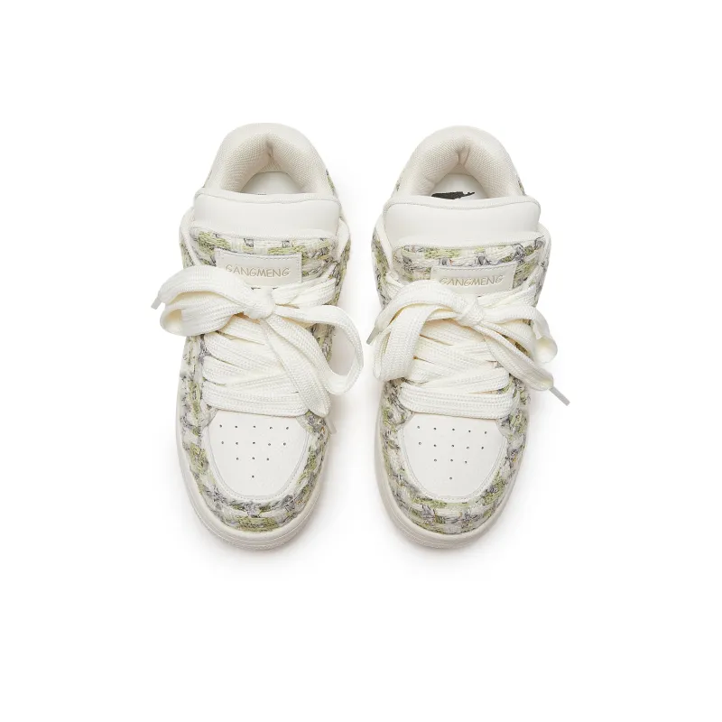 Hong Kong Meng Skateboard Shoes Unisex Low Top Green-3