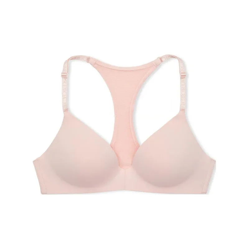 Victoria's Secret LTHE T-SHIRT Lightly Lined Front-Close Wireless Bra/Pk Bra Women's Light Pink-0