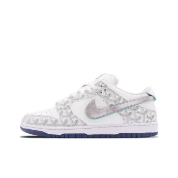 Nike X The Shoe Surgeon Dunk Sb White Diamond Lux 'White Grey'