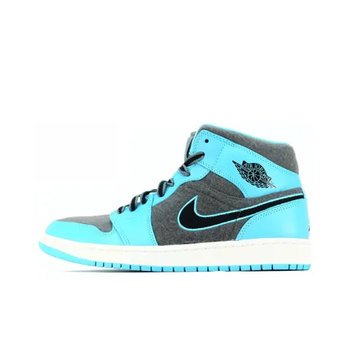 Air Jordan 1 Vintage Basketball Shoes Men High-Top Blue/Gray