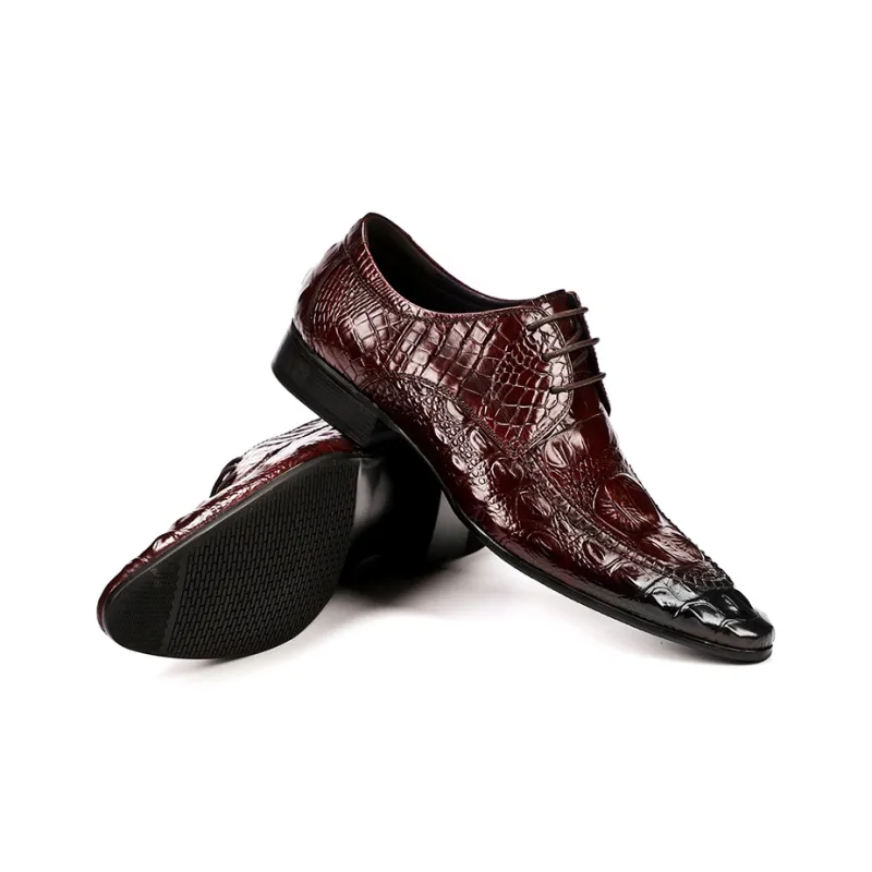 ASTON M.JAZZ Dress Shoes Men Low Top Black/Burgundy/Brown-7