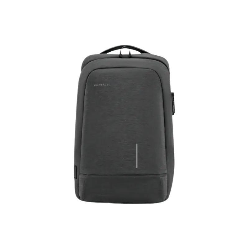 KINGSONS Polyester Backpack Regular Unisex Dark Gray/Light Gray-0