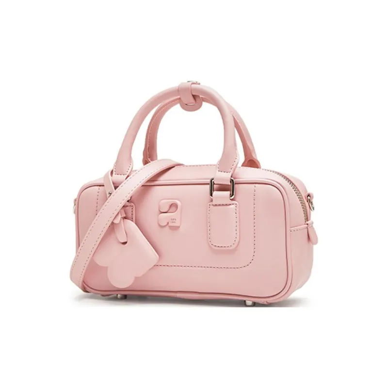 Tata Artificial Leather Shoulder Bag, Crossbody Bag, Handbag Trumpets Women's Pink/Ecru/Brown-1