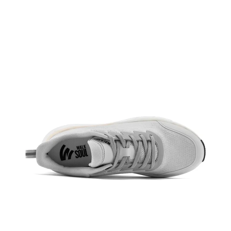 WALK SOUL Cushioning Height Increasing Wear-Resistant Lightweight Breathable Slip-Resistant Low-Top Running Shoes Men's-6