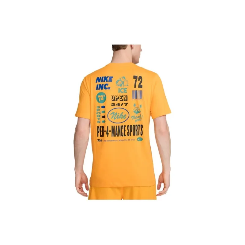 Nike Dri-Fit Fitness T-Shirt T-Shirt Men's Orange-1