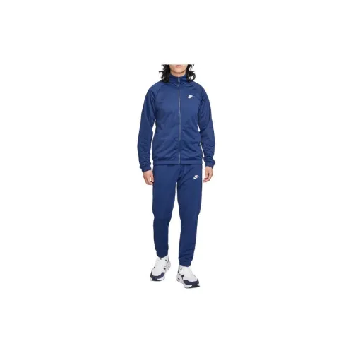 Nike Clothing Casual Sportswear Men 2-piece Set Navy Blue Jacket Jacket + Navy Slacks