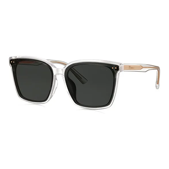 Prsr TR/Memory Plastic TR90 Square Sunglasses Women's Black-5