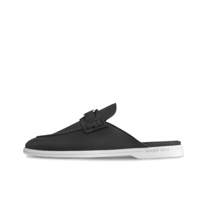 LOUIS VUITTON Estate Slip Resistant Fashion Slippers Men's Black-0