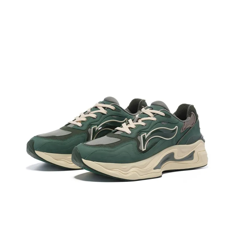 LI NING 1990 Lava Cushioned Slip Resistant Abrasion Resistant Low Top Casual Shoes Men's Jasper-1