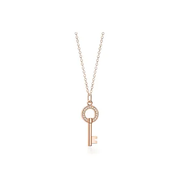 TIFFANY & CO. Keys Collection Karat Gold Necklaces Women's Rose Gold