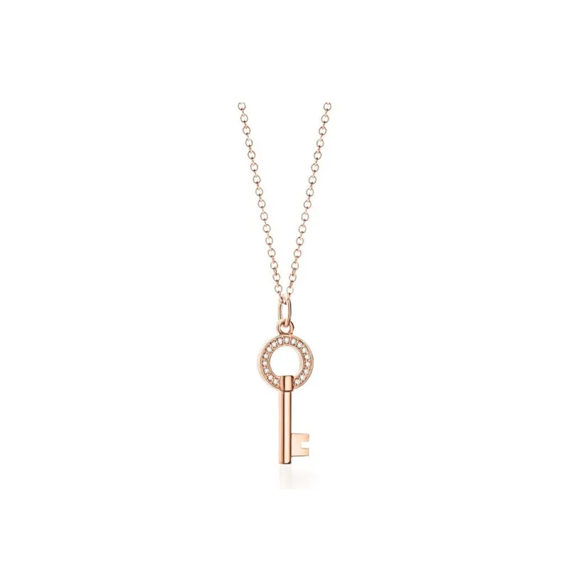 TIFFANY & CO. Keys Collection Karat Gold Necklaces Women's Rose Gold-0