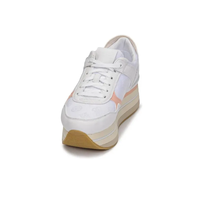 GUESS Abrasion Resistant Low Top Skateboard Shoes Women's White Pink-7