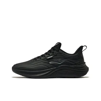 Erke Running Shoes Men Low-Top Jet Black